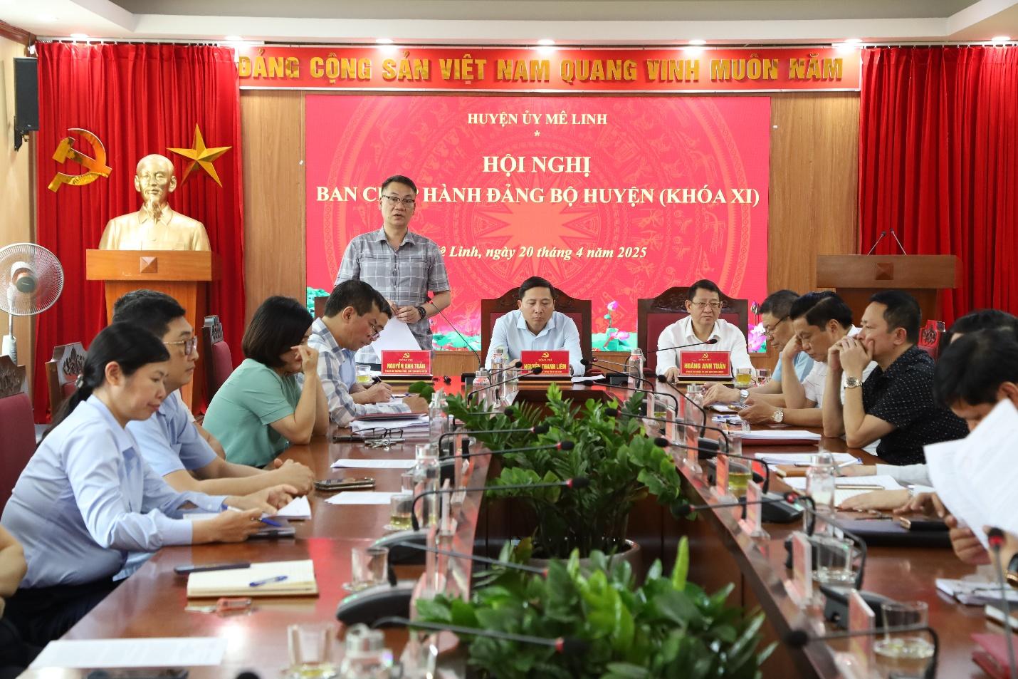 BCH Đảng bộ huyện (Khóa XI) cho ý kiến về phương án sắp xếp các xã thuộc huyện Mê Linh Hà Nội BCH Đảng bộ huyện (Khóa XI) cho ý kiến về phương án sắp xếp các xã thuộc huyện Mê Linh Hà Nội