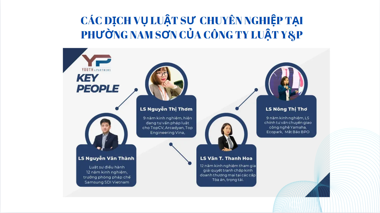 các dịch vụ luật sư chuyên nghiệp tại phường Nam Sơn của Công ty luật YP cac-dich-vu-luat-su-chuyen-nghiep-tai-phuong-Nam-Son-cua-Cong-ty-luat-YP