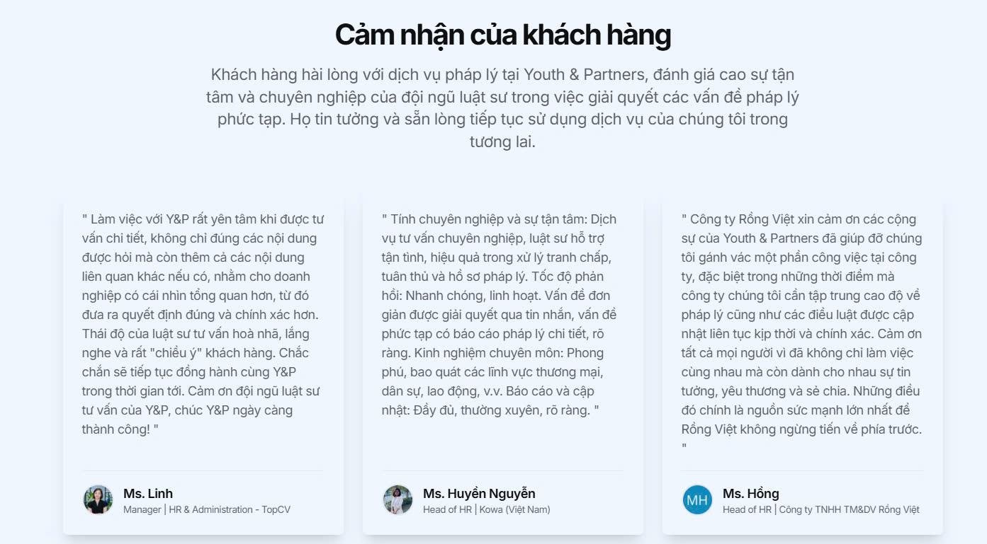 đánh giá của khách hàng sử dụng dịch vụ tư vấn đầu tư nước ngoài tại YP đánh giá của khách hàng sử dụng dịch vụ tư vấn đầu tư nước ngoài tại YP