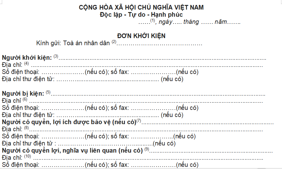 Đơn khởi kiện ly hôn là bắt buộc trong dịch vụ ly hôn đơn phương trọn gói Đơn khởi kiện ly hôn là bắt buộc trong dịch vụ ly hôn đơn phương trọn gói