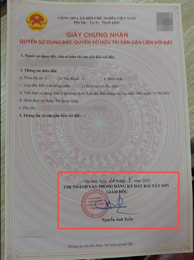 Kết quả của khách hàng sau khi nhận chuyển nhượng quyền sử dụng đất Kết quả của khách hàng sau khi nhận chuyển nhượng quyền sử dụng đất