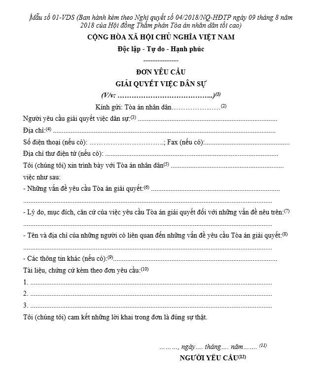 Mẫu đơn ly hôn thuận tình tỉnh Phú Thọ Mẫu đơn ly hôn thuận tình tỉnh Phú Thọ