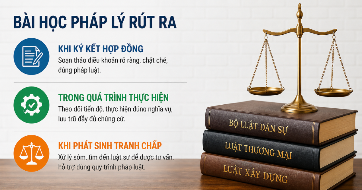 bài học pháp lý rút ra khi giải quyết tranh chấp hợp đồng