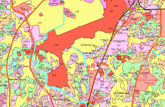 Bản đồ quy hoạch đất Lạng Giang Bắc Giang