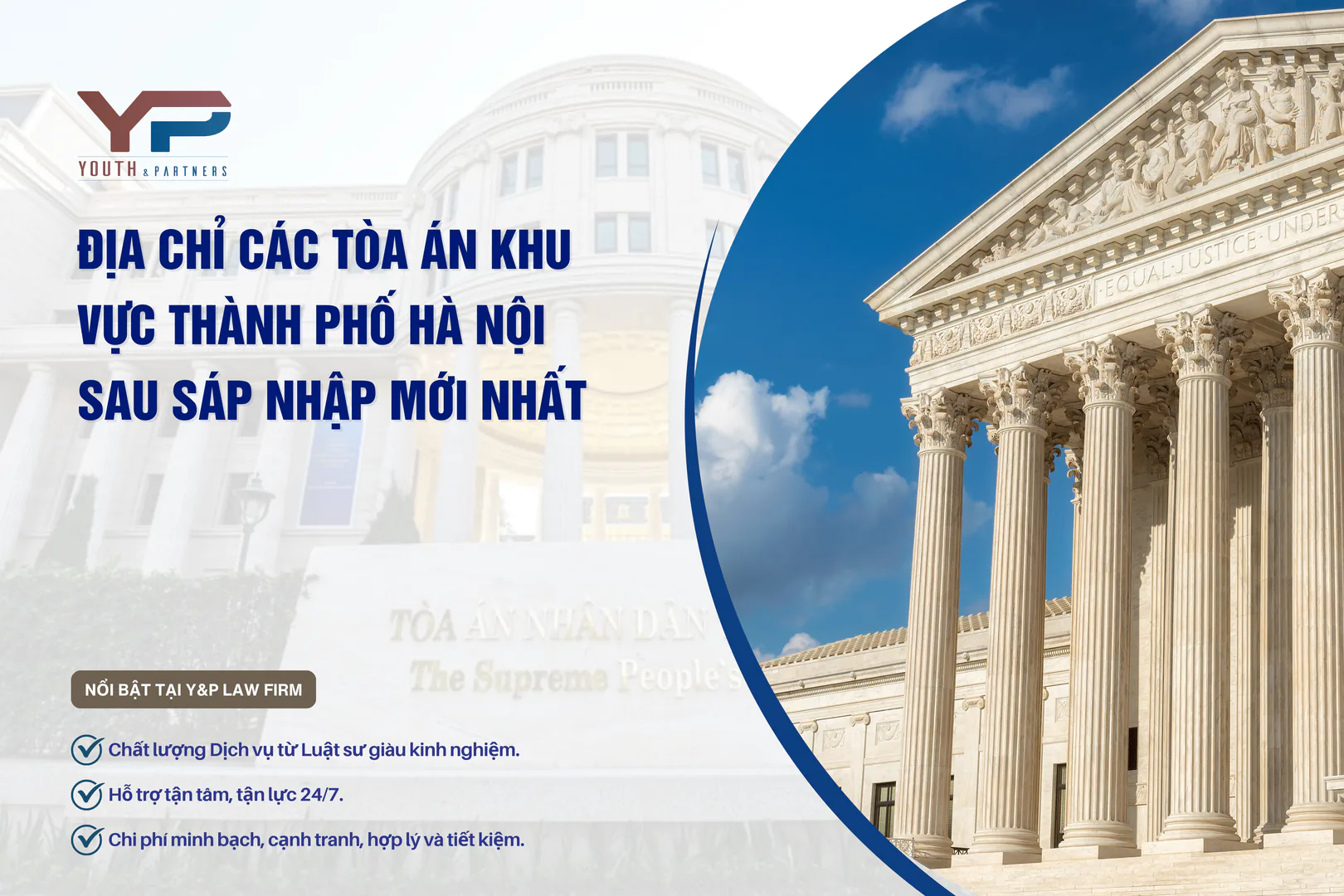 Địa chỉ các Tòa án khu vực thành phố Hà Nội sau sáp nhập mới nhất