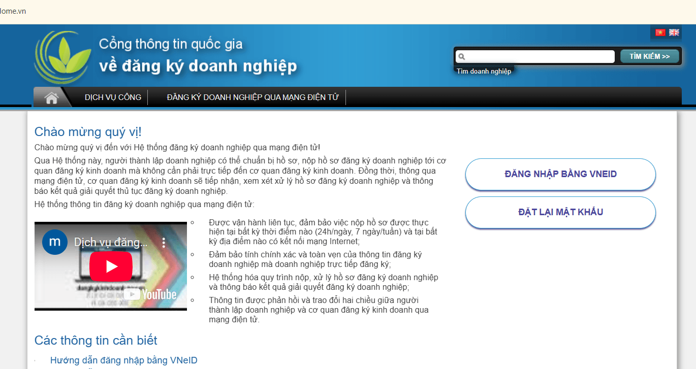 Dịch vụ đăng ký doanh nghiệp hỗ trợ đăng ký doanh nghiệp trên cổng thông tin