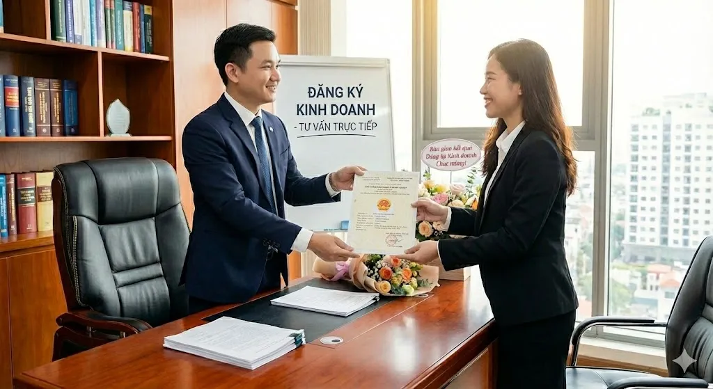 Dịch vụ đăng ký kinh doanh - Bàn giao kết quả cho khách hàng