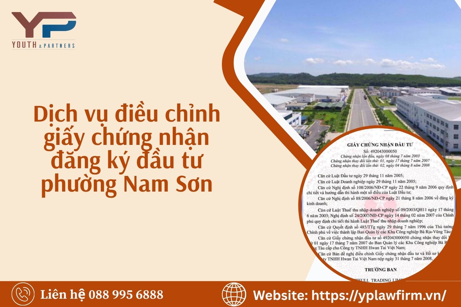 Dịch vụ điều chỉnh giấy chứng nhận đăng ký đầu tư phường Nam Sơn