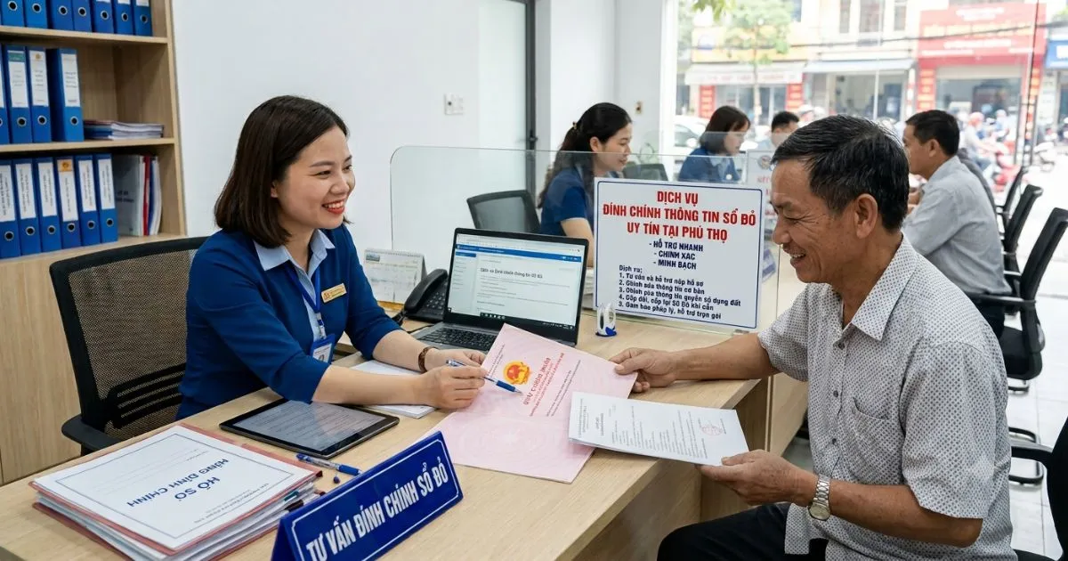 Dịch vụ đính chính thông tin trên sổ đỏ uy tín tại Phú Thọ