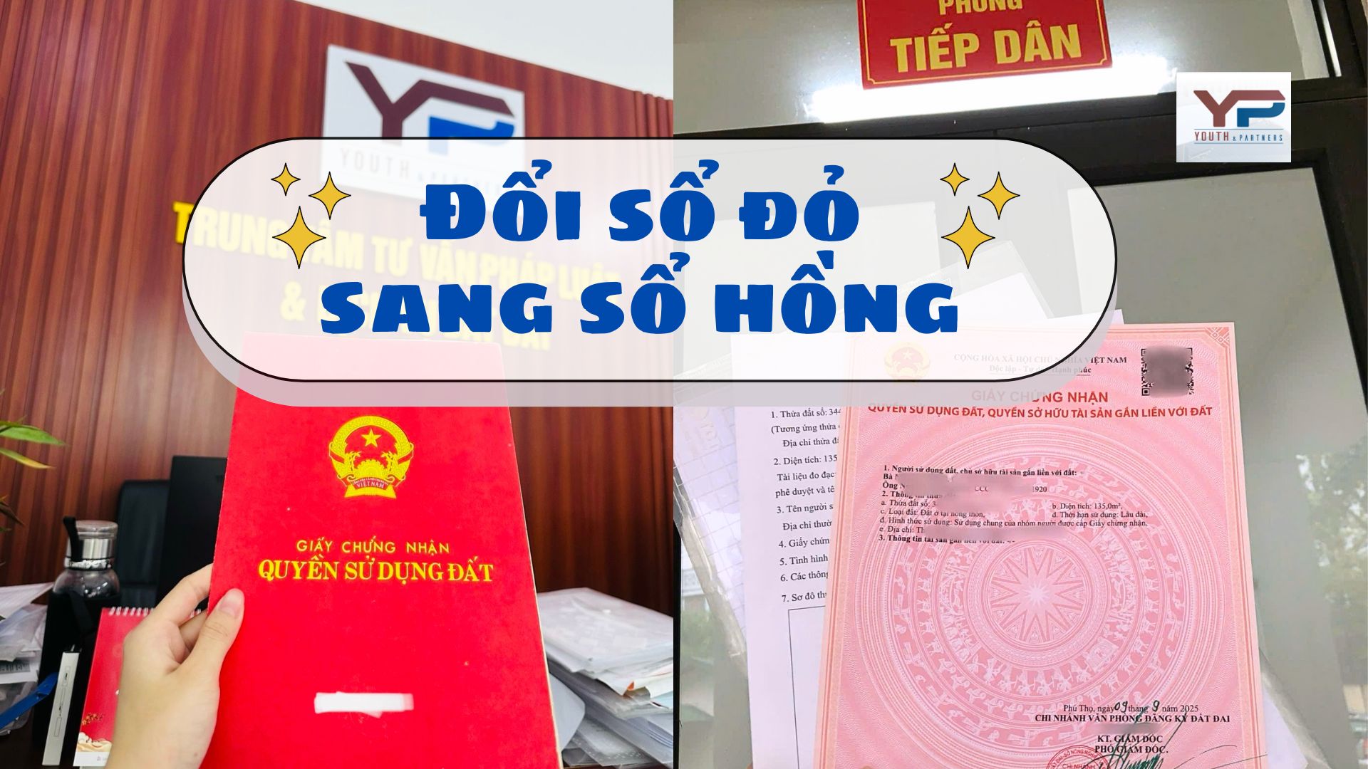 Dịch vụ đổi sổ đỏ sang sổ hồng nhanh chóng tại xã Vĩnh Phú