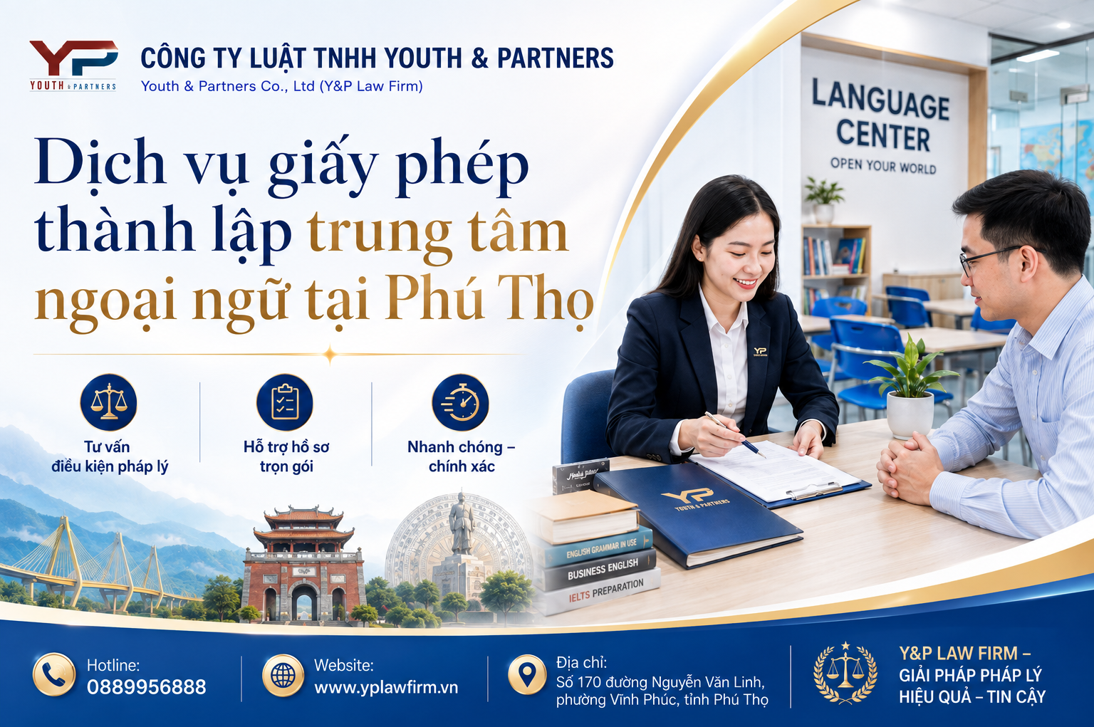 Dịch vụ giấy phép thành lập trung tâm ngoại ngữ tại Phú Thọ