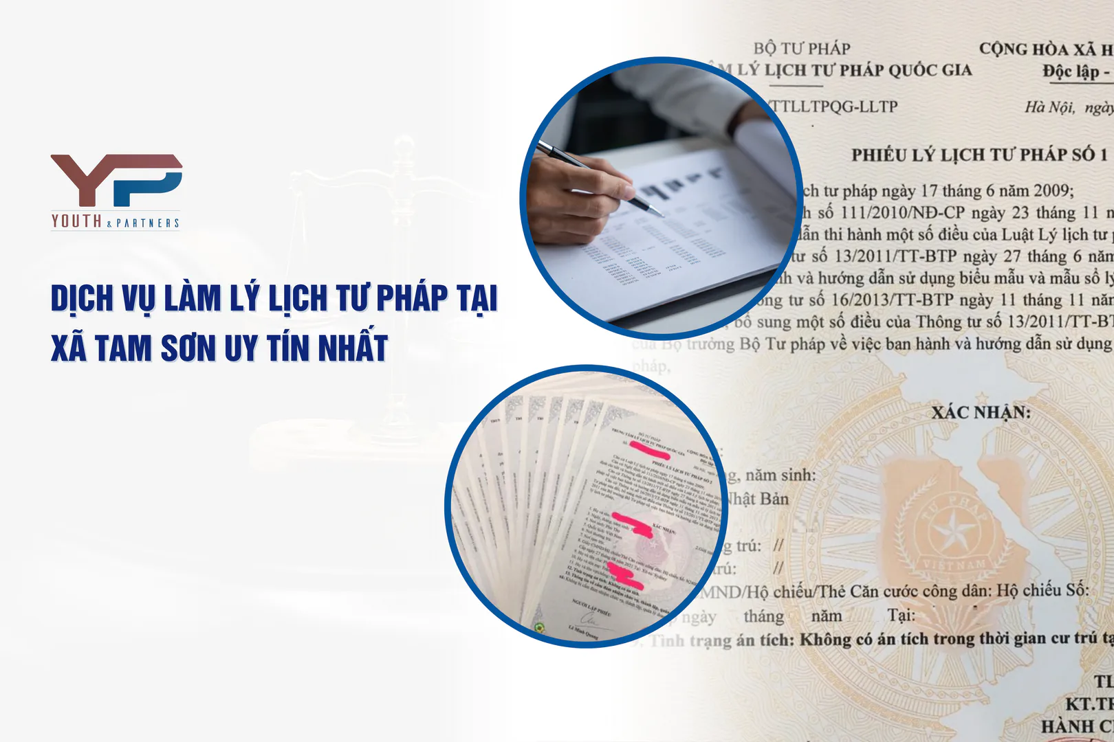 Dịch vụ làm lý lịch tư pháp tại xã Tam Sơn uy tín nhất