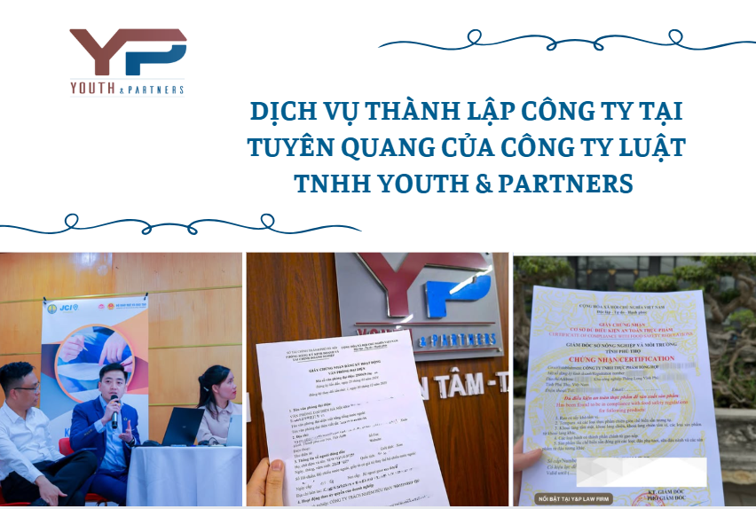 dịch vụ thành lập công ty tại Tuyên Quang của công ty luật TNHH Youth & Partners