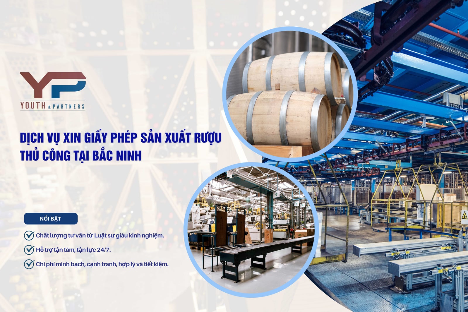 Giấy phép sản xuất rượu thủ công là điều kiện bắt buộc để hoạt động hợp pháp tại Bắc Ninh. Tìm hiểu hồ sơ, thủ tục và dịch vụ hỗ trợ trọn gói tại Y&P ngay.