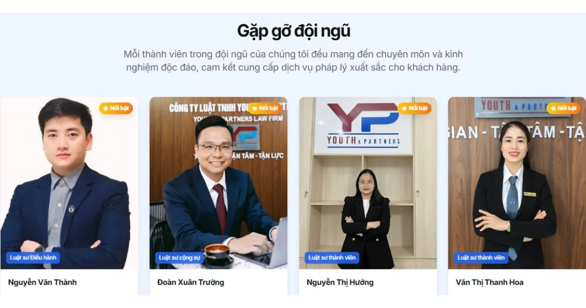Đội ngũ luật sư giỏi của YP Lawfirm