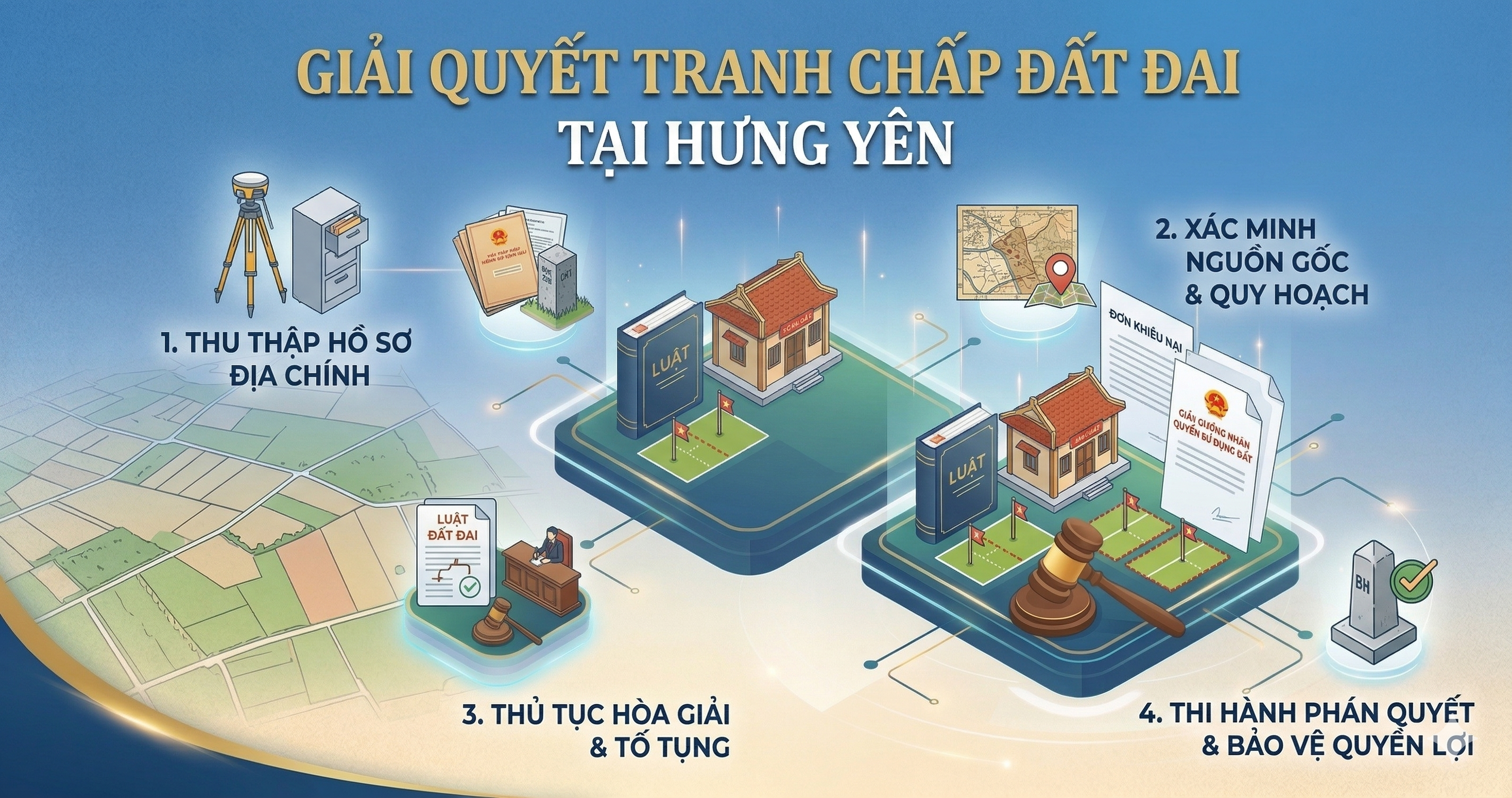 Luật sư đất đai uy tín tại Hưng Yên. Chuyên giải tư vấn và giải quyết tranh chấp đất đai theo Luật Đất đai 2024. Bảo vệ tối đa quyền lợi hợp pháp của khách hàng