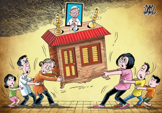 Hình ảnh gia đình tranh chấp cần luật sư tư vấn thừa kế