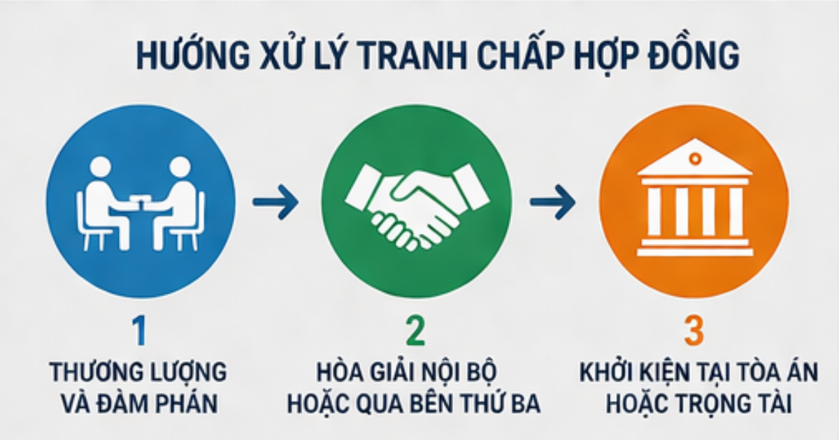 Hướng dẫn xử lý giải quyết tranh chấp hợp đồng