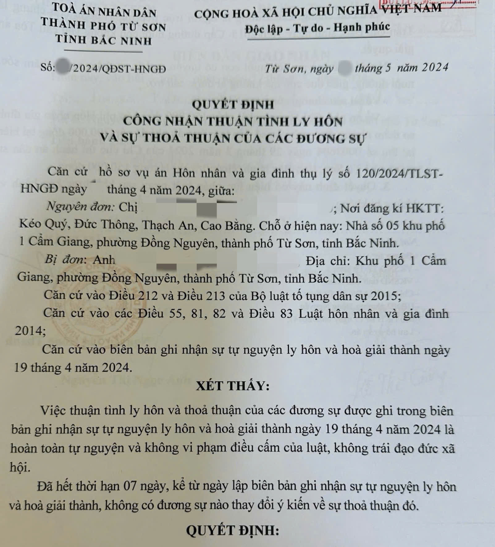 Kết quả dịch vụ tư vấn ly hôn