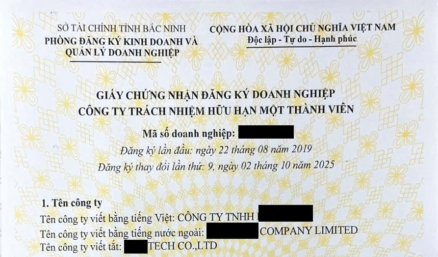 kết quả thành lập công ty giá rẻ tại phường Tiền Phong Bắc Ninh