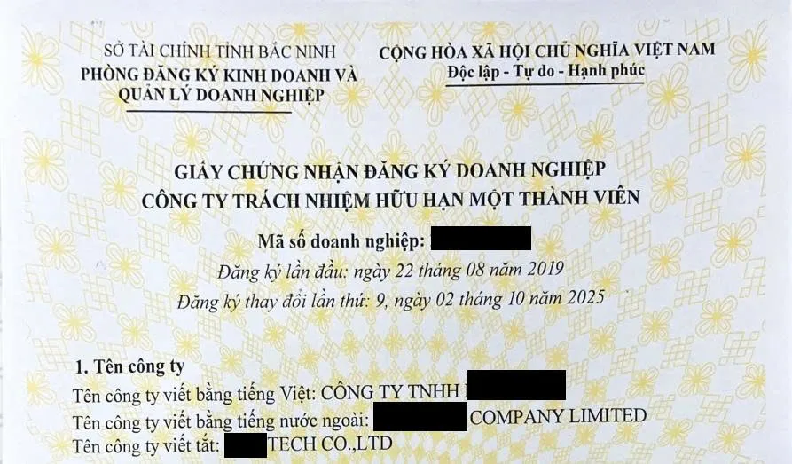 Kết quả dịch vụ thành lập doanh nghiệp tại phườngTân An Bắc Ninh