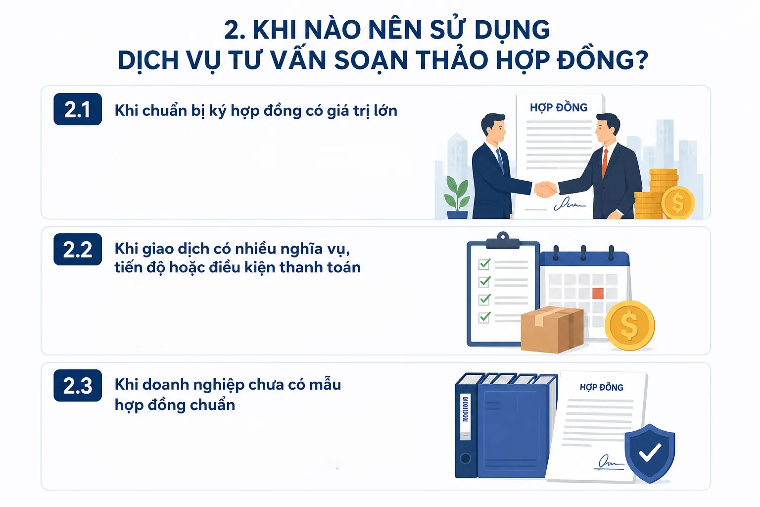 Khi nào nên sử dụng dịch vụ tư vấn soạn thảo hợp đồng?