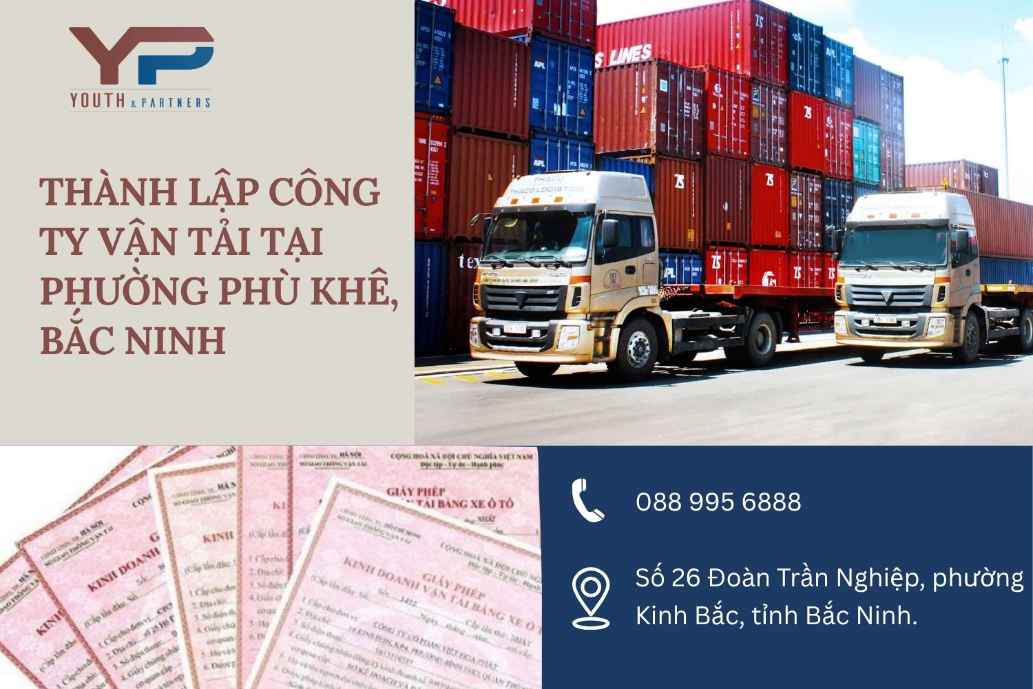 Thành lập công ty vận tải tại phường Phù Khê, Bắc Ninh