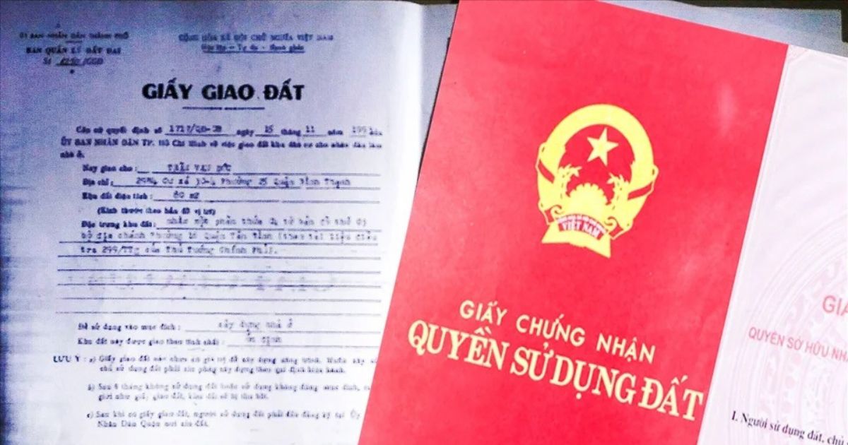 Thủ tục xin cấp sổ đỏ lần đầu mới nhất cần có giấy tờ liên quan đến quyền sử dụng đất