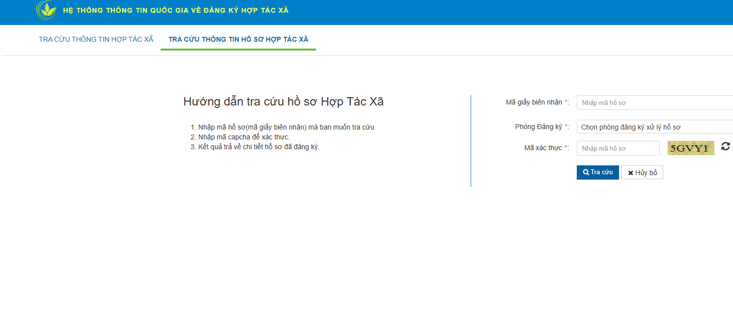 Thực hiên thủ tục thành lập hợp tác xã qua đăng ký điện tử