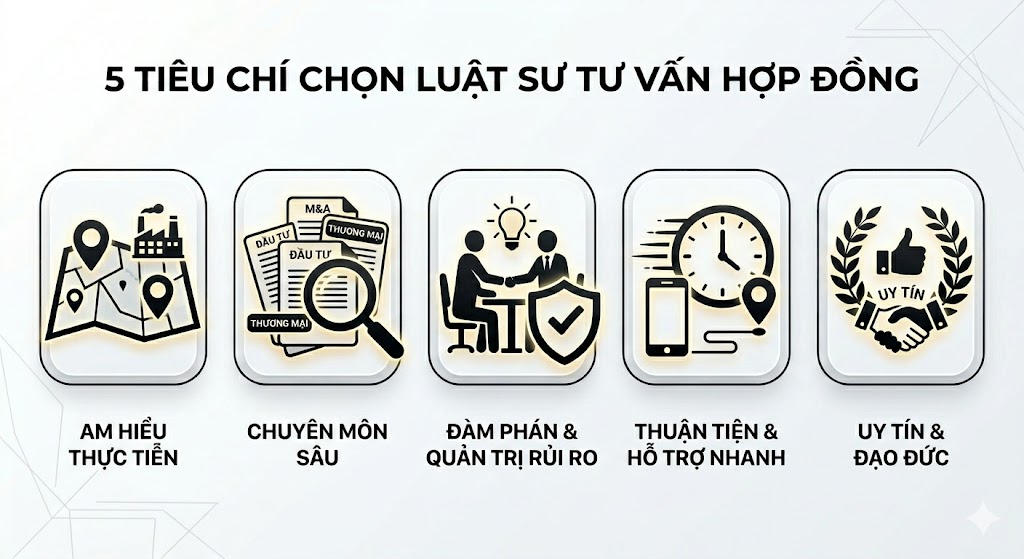 Tiêu chí doanh nghiệp lựa chọn Luật sư tư vấn Hợp đồng Tiêu chí doanh nghiệp lựa chọn Luật sư tư vấn Hợp đồng