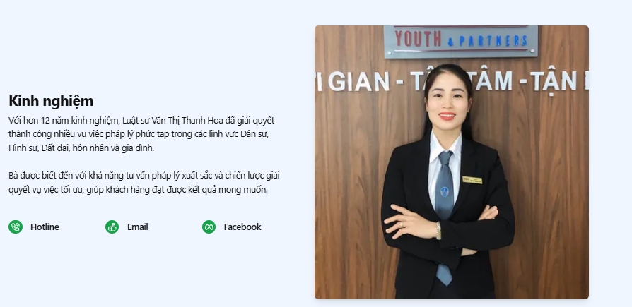 Top 5 luật sư tại phường Nông Trang- Luật sư Văn Thị Thanh Hoa