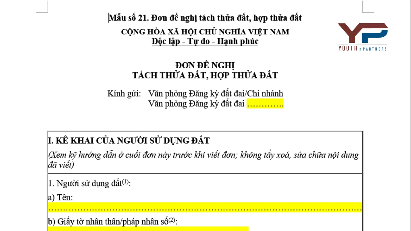 Tư vấn luật tại xã Xuân Lũng làm đơn tách thửa