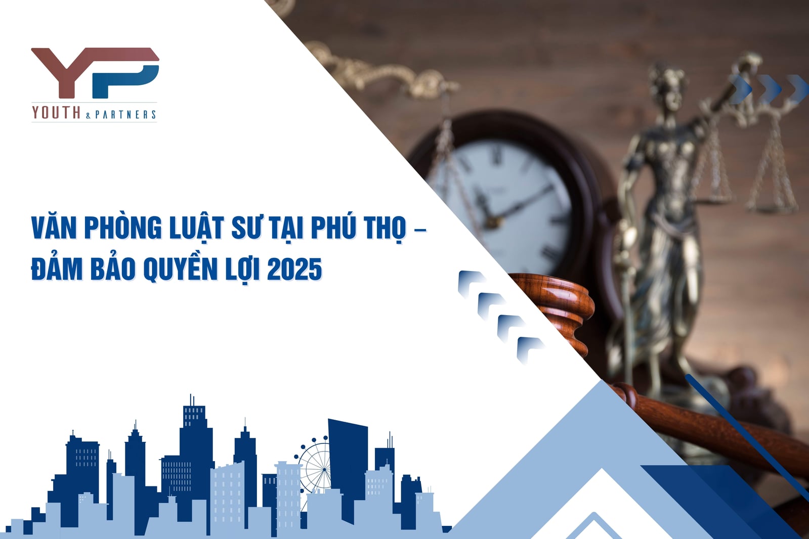 Văn phòng Luật sư Phú Thọ - Công ty Luật TNHH Youth & Partners cung cấp dịch vụ pháp lý chuyên nghiệp, đồng hành tận tâm cùng khách hàng. Đội ngũ luật sư giàu kinh nghiệm, bảo vệ tối đa quyền lợi trong mọi tình huống pháp lý, hướng tới sự phát triển bền vững tại địa phương năm 2025 và xa hơn.