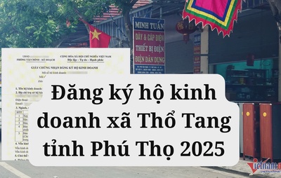 Đăng ký hộ kinh doanh xã Thổ Tang tỉnh Phú Thọ 2025