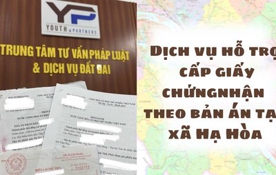 Dịch vụ hỗ trợ cấp giấy chứng nhận theo bản án tại xã Hạ Hòa