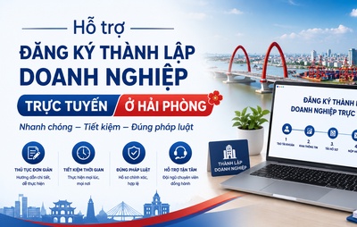 Hỗ trợ đăng ký thành lập doanh nghiệp trực tuyến ở Hải Phòng