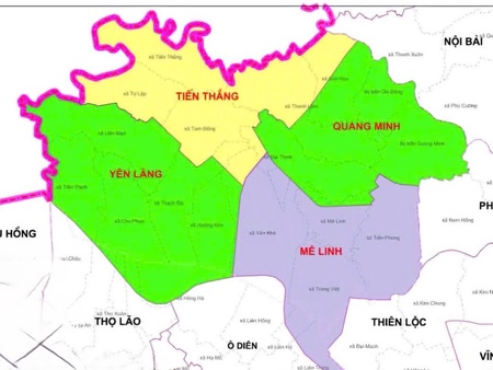 Các xã thuộc huyện Mê Linh Hà Nội sau sáp nhập 2025