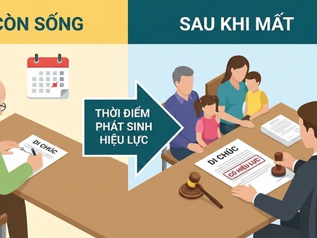 Di chúc có hiệu lực khi nào?