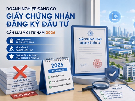 Giấy chứng nhận đăng ký đầu tư: Những thay đổi cần lưu ý năm 2026