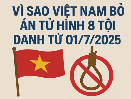 Vì sao Việt Nam bỏ án tử hình 8 tội danh từ 01-7-2025?