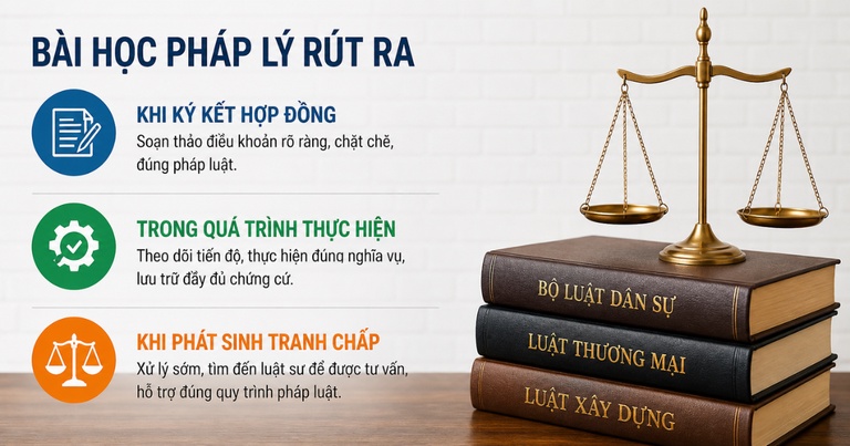 bài học pháp lý rút ra khi giải quyết tranh chấp hợp đồng