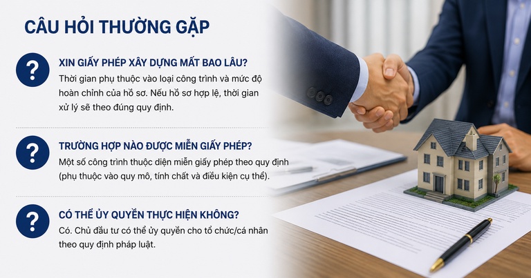 Câu hỏi thường gặp về cấp giấy phép xây dựng cho dự án Câu hỏi thường gặp về cấp giấy phép xây dựng cho dự án