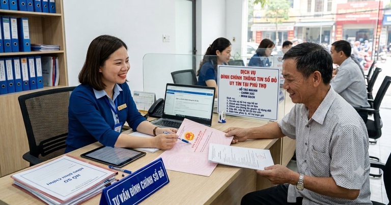 Dịch vụ đính chính thông tin trên sổ đỏ uy tín tại Phú Thọ