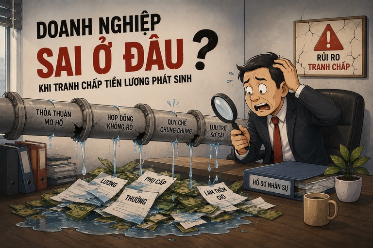 Doanh nghiệp sai ở đâu khi tranh chấp tiền lương phát sinh? Những sai sót của doanh nghiệp khi tranh chấp tiền lương phát sinh