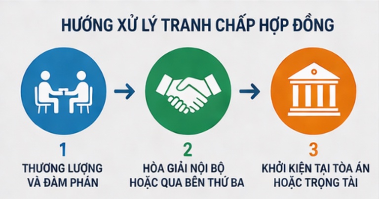 Hướng dẫn xử lý giải quyết tranh chấp hợp đồng