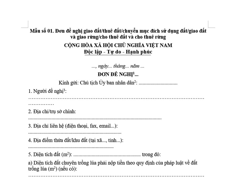 Luật sư đất đai soạn đơn đề nghị theo mẫu