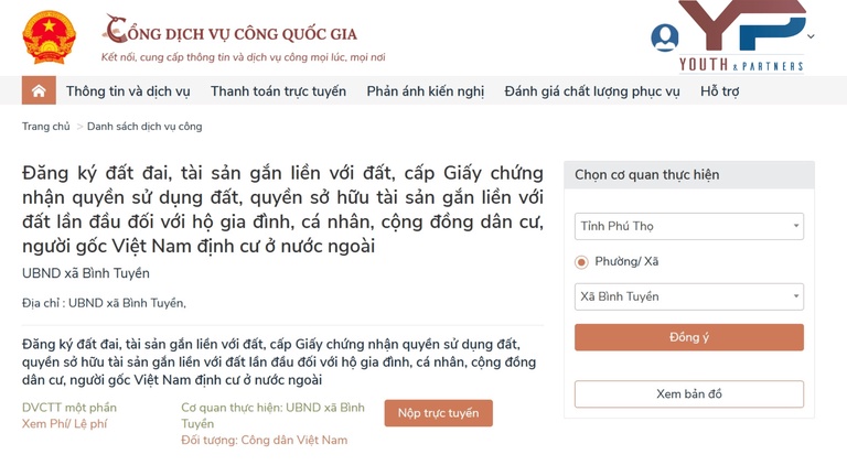 Luật sư tư vấn cấp giấy chứng nhận lần đầu ở dịch vụ công xã Bình Tuyền