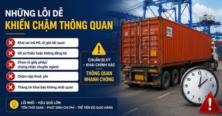 Những lỗi dễ gặp khiến chậm thông quan Những lỗi dễ gặp khiến chậm thông quan