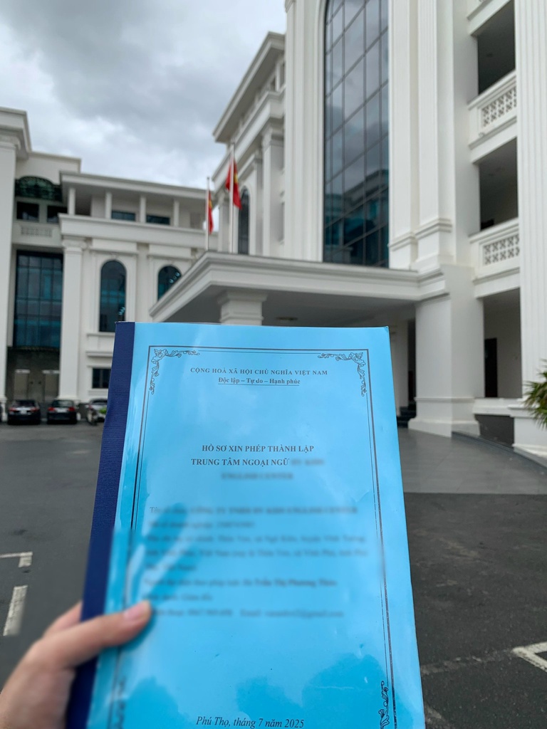 Nộp hồ sơ thành lập trung tâm ngoại ngữ tại Phú Thọ Nộp hồ sơ thành lập trung tâm ngoại ngữ tại Phú Thọ