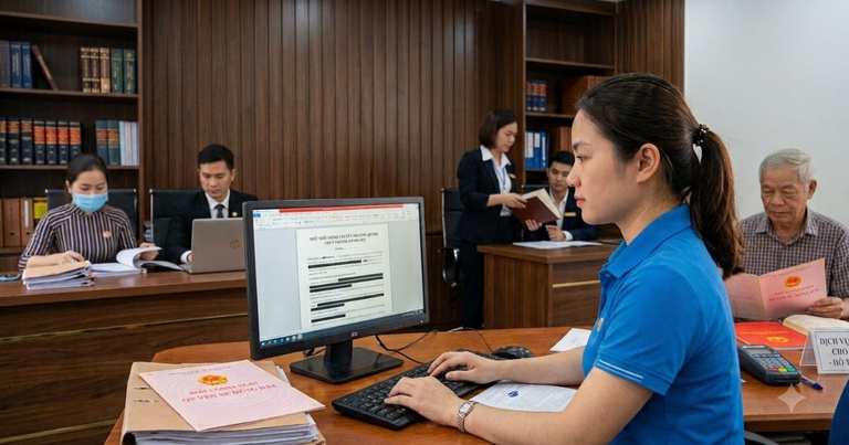Soạn văn bản sang tên sổ đỏ cho con